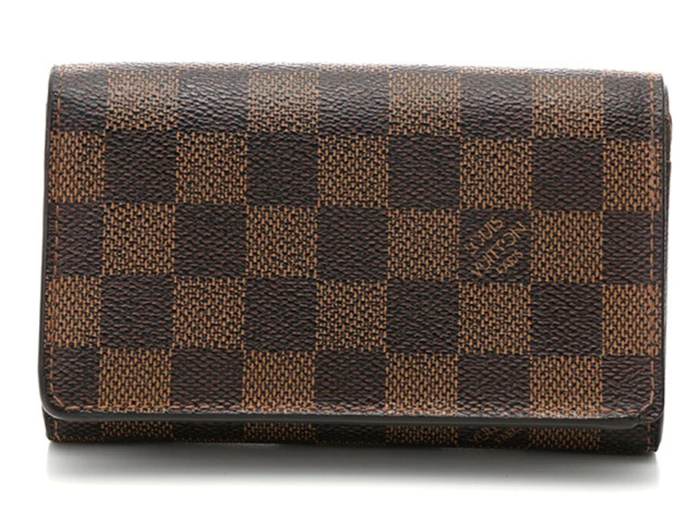 LOUIS VUITTON Wallet Accessories Portefeuille Tresor L shaped Damier Ebene Brown